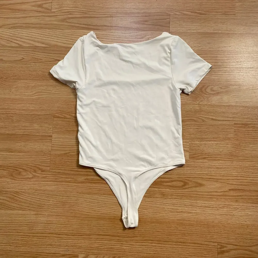 House of Harlow Cream Bodysuit Size Medium